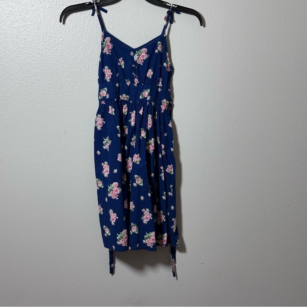 1989 Place Girls Kids Navy‎ Blue Floral Dress size 8